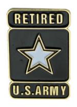 Army Retired Pin