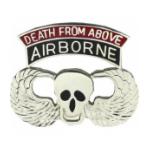 Death From Above Airborne Skull Pin