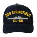 USS Springfield CL-66 Cap (Dark Navy) (Direct Embroidered)