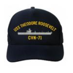 USS Theodore Roosevelt CVN-71 Cap (Dark Navy) (Direct Embroidered)