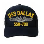 USS Dallas SSN-700 Cap (Dark Navy) (Direct Embroidered)