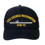 USS George Washington CVN-73 Cap (Dark Navy) (Direct Embroidered)