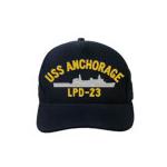 USS Anchorage LPD-23 Cap (Dark Navy) (Direct Embroidered)
