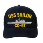 USS Shiloh CG-67 Cap (Dark Navy) (Direct Embroidered)