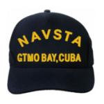 NAVSTA Gtmo Bay, Cuba Cap with Letters Only (Dark Navy) (Direct Embroidered)