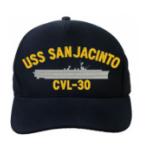 USS San Jacinto CVL-30 Cap (Dark Navy) (Direct Embroidered)