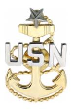 Navy Senior Chief Petty Officer Cap Badge