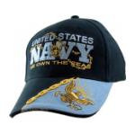 US Navy Cap We Own The Seas (Dark Navy Blue Cap w/ Logo )