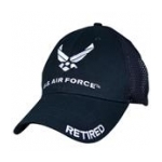 Air Force Retired Cap w/ Mesh Backing (Dark Navy)
