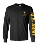 US Army Long Sleeve Tee Shirt (Black)