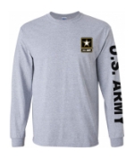 US Army Long Sleeve Tee Shirt (Sport Grey)