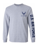 US Air Force Long Sleeve Tee Shirt (Sport Grey)