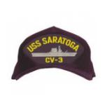USS Saratoga CV-3 Cap (Dark Navy) (Direct Embroidered)