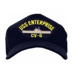 USS Enterprise CV-6 Cap (Dark Navy) (Direct Embroidered)