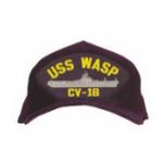 USS Wasp CV-18 Cap (Dark Navy) (Direct Embroidered)