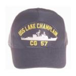 USS Lake Champlain CG-57 Cap (Dark Navy) (Direct Embroidered)