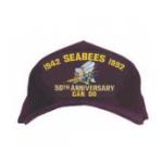Seabees 50th Anniversary 1942-1992 Cap with Logo (Dark Navy)