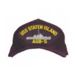 USS Staten Island AGB-5 Cap with Boat (Dark Navy) (Direct Embroidered)