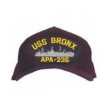 USS Bronx APA-236 Cap (Dark Navy) (Direct Embroidered)