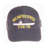 USS United States CVN-75 Cap (Dark Navy) (Direct Embroidered)
