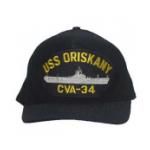 USS Oriskany CVA-34 Cap (Dark Navy) (Direct Embroidered)