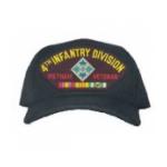 4th Infantry Division Vietnam Veteran Cap with 3 Ribbons and Patch