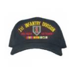1st Infantry Division Vietnam Veteran Cap with 3 Ribbons and Patch