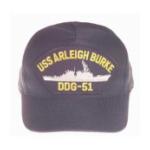 USS Arleigh Burke DDG-51 Cap (Dark Navy) (Direct Embroidered)