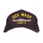 USS Wasp LHD-1 Cap (Dark Navy) (Direct Embroidered)
