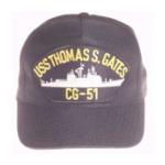 USS Thomas S. Gates CG-51 Cap (Dark Navy) (Direct Embroidered)