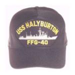 USS Halyburton FFG-40 Cap (Dark Navy) (Direct Embroidered)