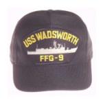 USS Wadsworth FFG-9 Cap (Dark Navy) (Direct Embroidered)