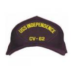 USS Independence CV-62 Cap (Dark Navy) (Direct Embroidered)
