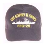 USS Stephen W. Groves FFG-29 Cap (Dark Navy) (Direct Embroidered)