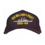 USS William V. Pratt DDG-44 Cap (Dark Navy) (Direct Embroidered)