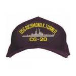 USS Richmond K. Turner CG-20 Cap (Dark Navy) (Direct Embroidered)