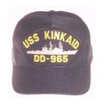 USS Kinkaid DD-965 Cap (Dark Navy) (Direct Embroidered)