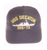 USS Decatur DDG-73 Cap (Dark Navy) (Direct Embroidered)