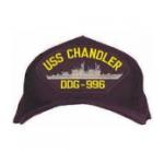USS Chandler DDG-996 Cap (Dark Navy) (Direct Embroidered)