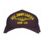 USS Jimmy Carter SSN-23 Cap with Gold Emblem (Dark Navy) (Direct Embroidered)
