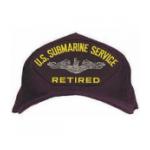 U. S. Submarine Service Retired Cap with Silver Emblem (Dark Navy) (Direct Embroidered)