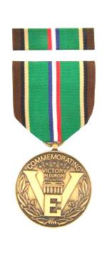 European-African-Middle Eastern WW II Victory Commemorative Medal & Ribbon