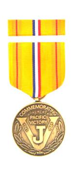 Asiatic Pacific Victory Commemorative Medal & Ribbon Cased