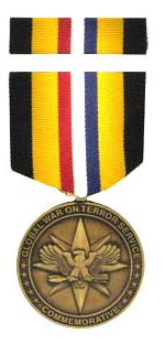 Global War on Terrorism Commemorative Medal & Ribbon Cased