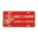 Once A Marine Always A Marine License Plate