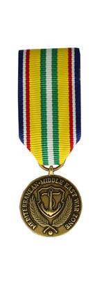 Merchant Marine Mediterranean-Middle East War Zone Medal (Miniature Size)