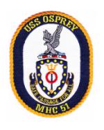 USS Osprey MHC-51 Ship Patch