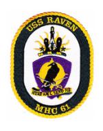 USS Raven MHC-61 Ship Patch