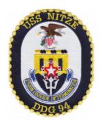 USS Nitze DDG-94 Ship Patch