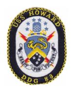 USS Howard DDG-83 Ship Patch